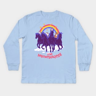 Four Horsemittens Of The Meowpocalypse Kids Long Sleeve T-Shirt